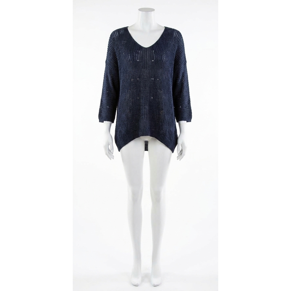 NEW GIGI MODA scacchi knit sweater in black
